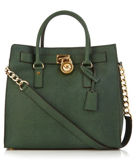 michael kors purses in dark green